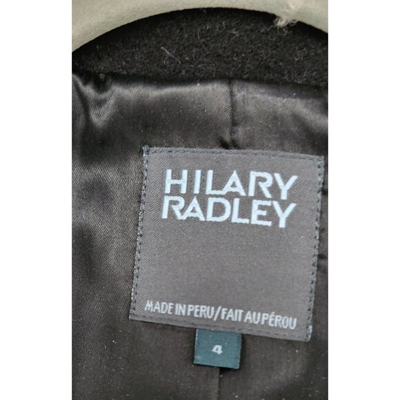 Hilary Radley 100% Alpaca Black Coat Women Size 4 Luxury Winter Overcoat - Picture 11 of 15